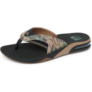 imageREEF Mens Fanning Bottle Opener Flip FlopsBlackCamo