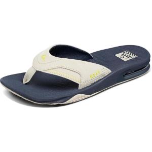 imageREEF Mens Fanning Bottle Opener Flip FlopsNavyOakLime