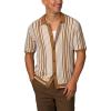 imageReef Men Reef Cabana Short Sleeve Button Down Sweater KnitTobacco Brown