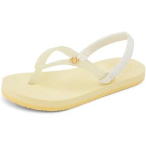 imageREEF ToddlerLittle Kid Charming Flip Flop Super Lightweight and Soft Footbed Thin Strap Beach Sandal with BackstrapPale Banana
