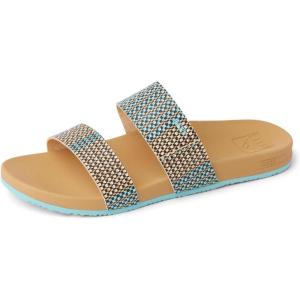 imageREEF Girls Kids Cushion Vista Slide SandalBlue Raffia