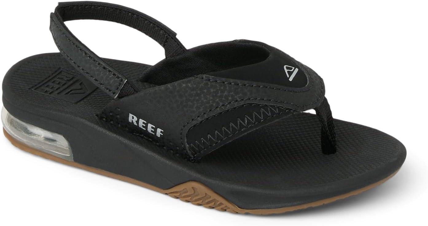 imageREEF Kids Little Fanning SandalsBlackSilver