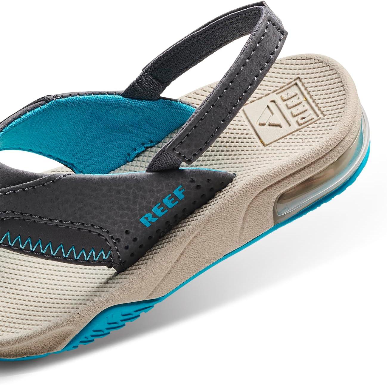 imageREEF Kids Little Fanning SandalsGreyAquaOak