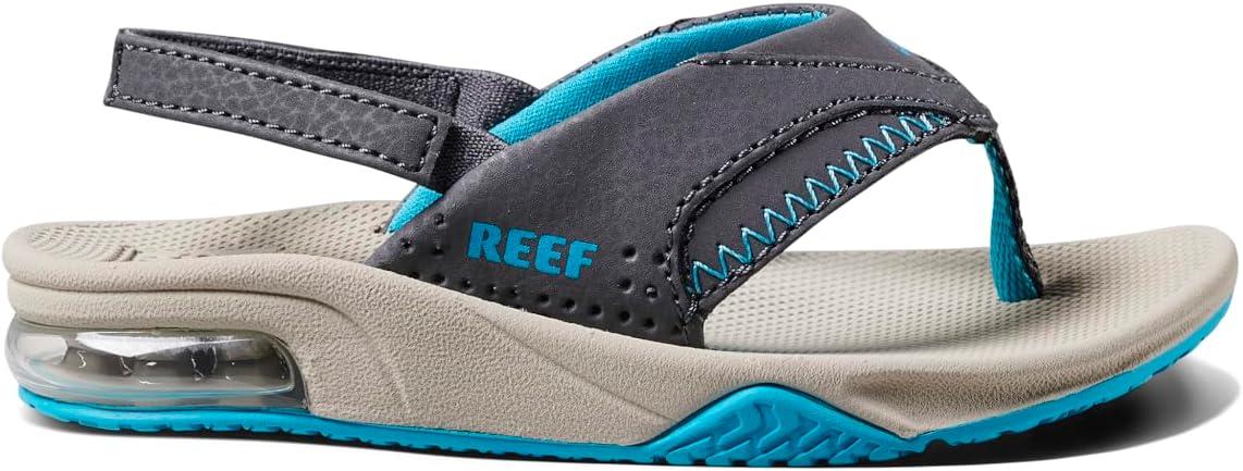 imageREEF Kids Little Fanning SandalsGreyAquaOak