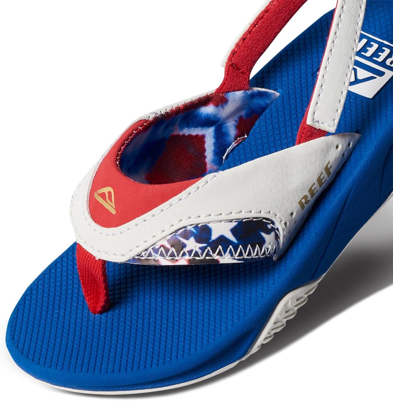 imageREEF Kids Little Fanning SandalsRed White and Blue