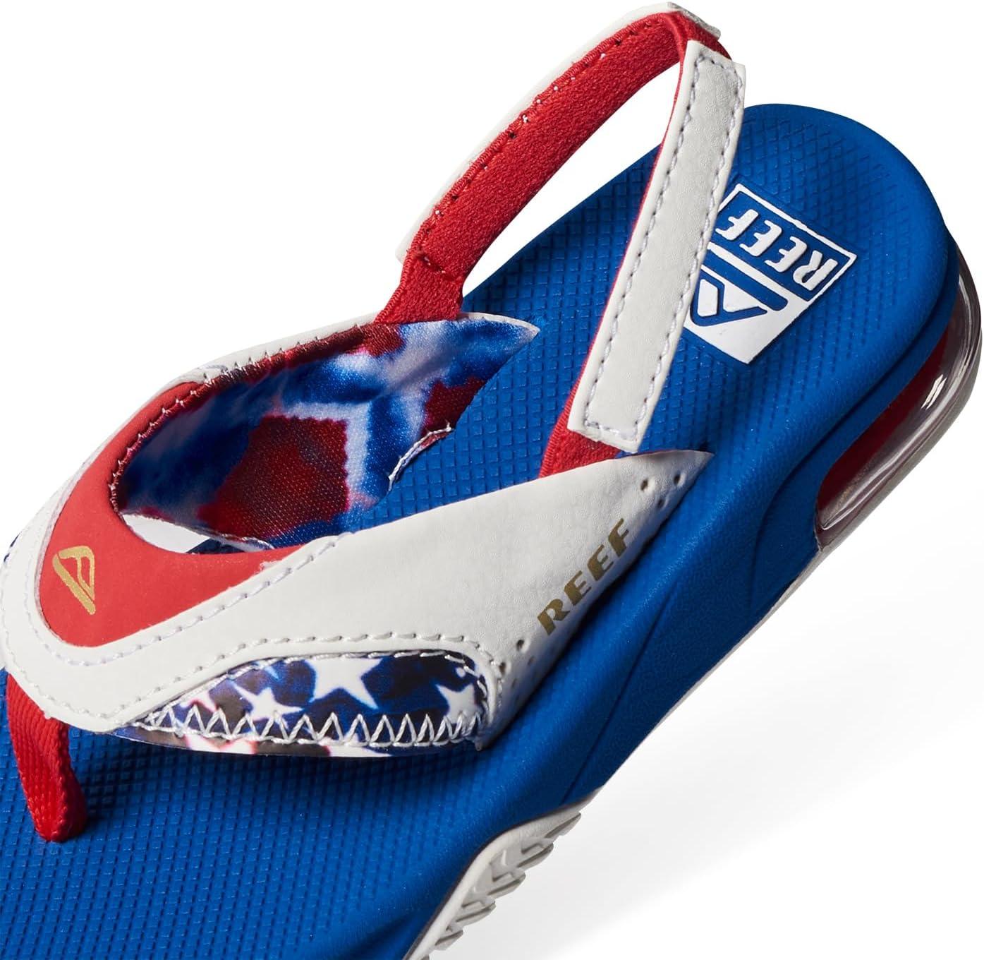 imageREEF Kids Little Fanning SandalsRed White and Blue