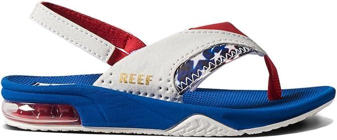 imageREEF Kids Little Fanning SandalsRed White and Blue