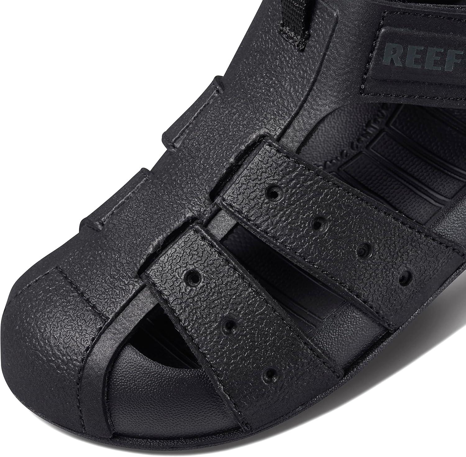imageREEF Kids Water Beachy Fisherman Sandal Water Friendly Adjustable Strap Closed Toe Black 4