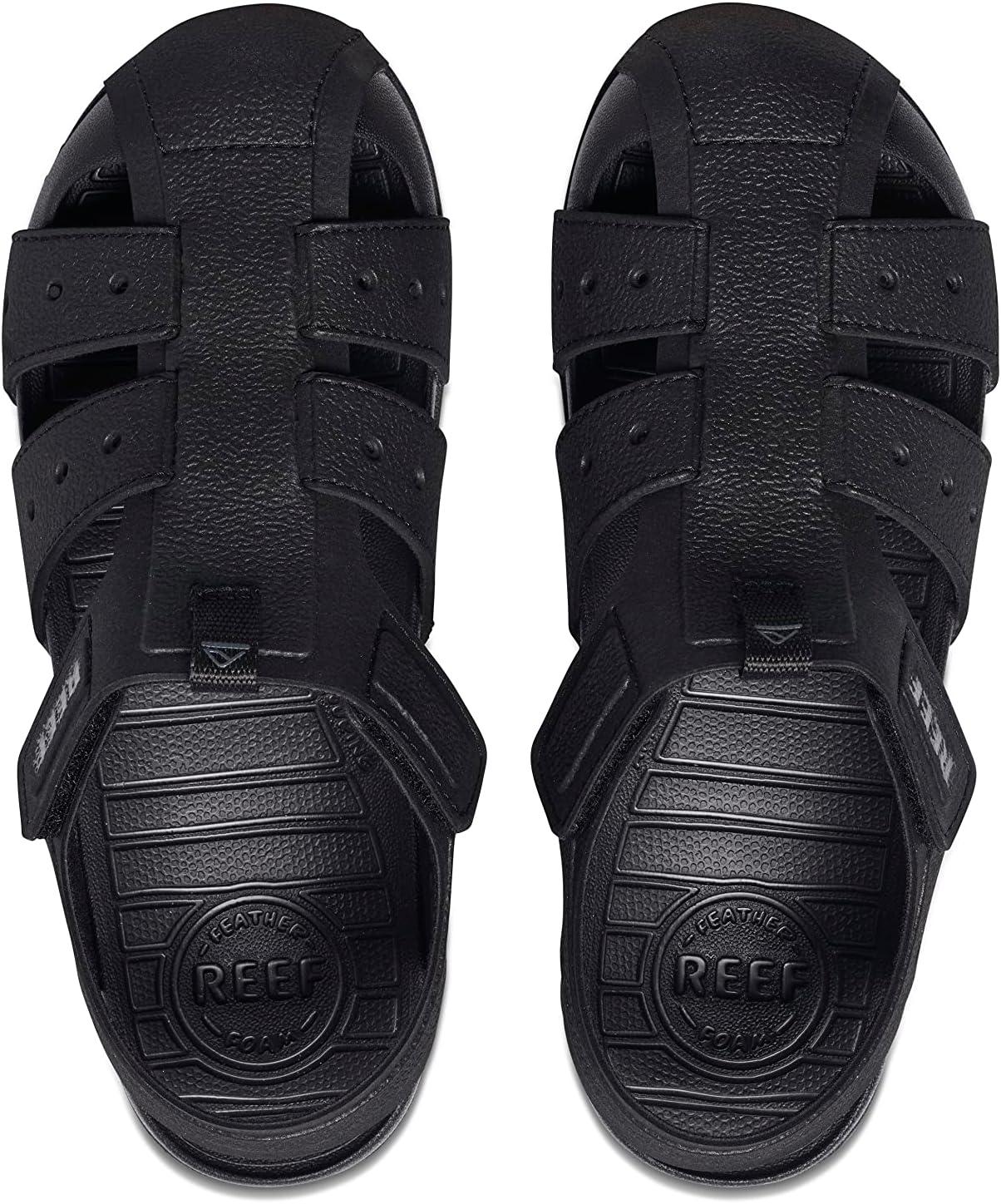 imageREEF Kids Water Beachy Fisherman Sandal Water Friendly Adjustable Strap Closed Toe Black 4