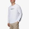 imageREEF Mens Long Sleeve RashguardBright White Kean Raglan
