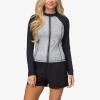 imageREEF Womens Athleisure Collection Long Sleeve TopsMarshmallow Lines Crest