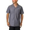 imageReef Mens Reef Harold Short Sleeve 1 Pocket Camp ShirtCrown Blue