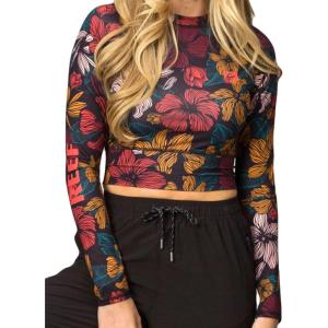 imageREEF Womens Athleisure Collection Long Sleeve TopsSeaside Caviar Crest Surf