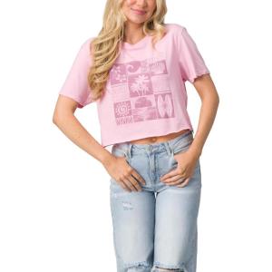 imageReef Womens Reef Kara 18 Crop Crew TeeCameo Pink