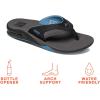 imageREEF Mens Fanning Bottle Opener Flip FlopsGreyLight Blue