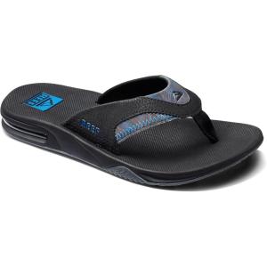 imageREEF Mens Fanning Bottle Opener Flip FlopsBlackPool Palm