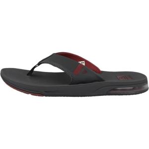 imageREEF Mens Fanning Bottle Opener Flip FlopsRavenRed