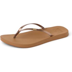 imageReef Womens Cushion Slim Flip Flop SandalBronzeBrown