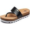 imageREEF Womens Cushion Sol Hi Platform SandalsBlackTan