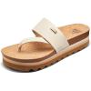 imageREEF Womens Cushion Sol Hi Platform SandalsVintageTan