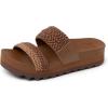 imageREEF Womens Cushion Vista Higher SlideChocolateTan Braid