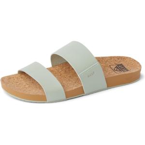 imageREEF Cushion Vista Womens Fashion Slide Sandal Vegan Leather Strap Ultra Soft Cushion FootbedSage
