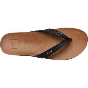 imageREEF Womens Cushion Court Flip FlopsBlack Basket