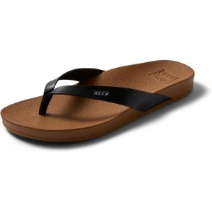 imageREEF Womens Cushion Court Flip FlopsBlackNatural