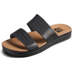 imageREEF Womens Water Vista Slide Platform SlidesBlackTan