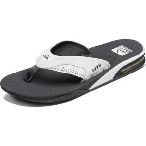 imageREEF Mens Fanning Bottle Opener Flip FlopsGreyWhite
