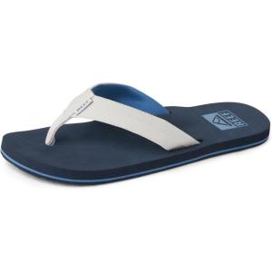 imageREEF Mens Twinpin Beach Flip FlopsGreyNavy