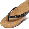 image:imageREEF Womens Cushion Court Twist Flip FlopsBlack