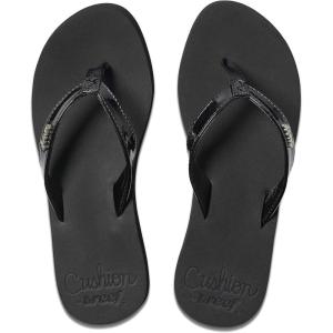 image:imageReef Womens Cushion Luna Flip FlopBlack Patent