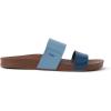 image:imageREEF Cushion Vista Womens Fashion Slide Sandal Vegan Leather Strap Ultra Soft Cushion FootbedNavy Duo
