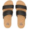 image:imageREEF Vista Braid II Womens Fashion Slide Sandal Vegan Leather Strap Ultra Soft Cushion FootbedBlackCork