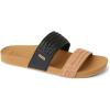 image:imageREEF Vista Braid II Womens Fashion Slide Sandal Vegan Leather Strap Ultra Soft Cushion FootbedBlackTan Braid
