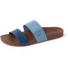image:imageREEF Cushion Vista Womens Fashion Slide Sandal Vegan Leather Strap Ultra Soft Cushion FootbedNavy Duo