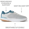 image:imageREEF Mens Shoreline Del Mar Shoe Breathable Knit Upper Lightweight amp Flexible Cushion Footbed Elastic LacesGreyBlueGum