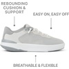 image:imageREEF Mens Shoreline Del Mar Shoe Breathable Knit Upper Lightweight amp Flexible Cushion Footbed Elastic LacesLight Grey