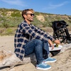 image:imageREEF Mens Shoreline Del Mar Shoe Breathable Knit Upper Lightweight amp Flexible Cushion Footbed Elastic LacesNavyWhiteRed