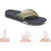 image:imageREEF Mens Fanning Bottle Opener Flip FlopsDeep Olive