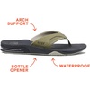 image:imageREEF Mens Fanning Bottle Opener Flip FlopsDeep Olive
