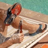 image:imageREEF Mens Sandals Fanning Blueblackorange