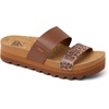 image:imageREEF Cushion Slim Womens SandalBrownLeopard
