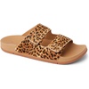 image:imageREEF Ojai Two Bar Womens Fashion Slide Sandal Premium Leather Soft Cushion FootbedCheetah