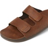 image:imageREEF Ojai Two Bar Womens Fashion Slide Sandal Premium Leather Soft Cushion FootbedDark Brown