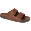 image:imageREEF Ojai Two Bar Womens Fashion Slide Sandal Premium Leather Soft Cushion FootbedDark Brown