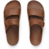 image:imageREEF Ojai Two Bar Womens Fashion Slide Sandal Premium Leather Soft Cushion FootbedDark Brown