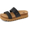 image:imageReef Cushion Vista Hi Womens Platform Fashion Sandal Arch Support Ultra Soft Cushion FootbedBlack Braid