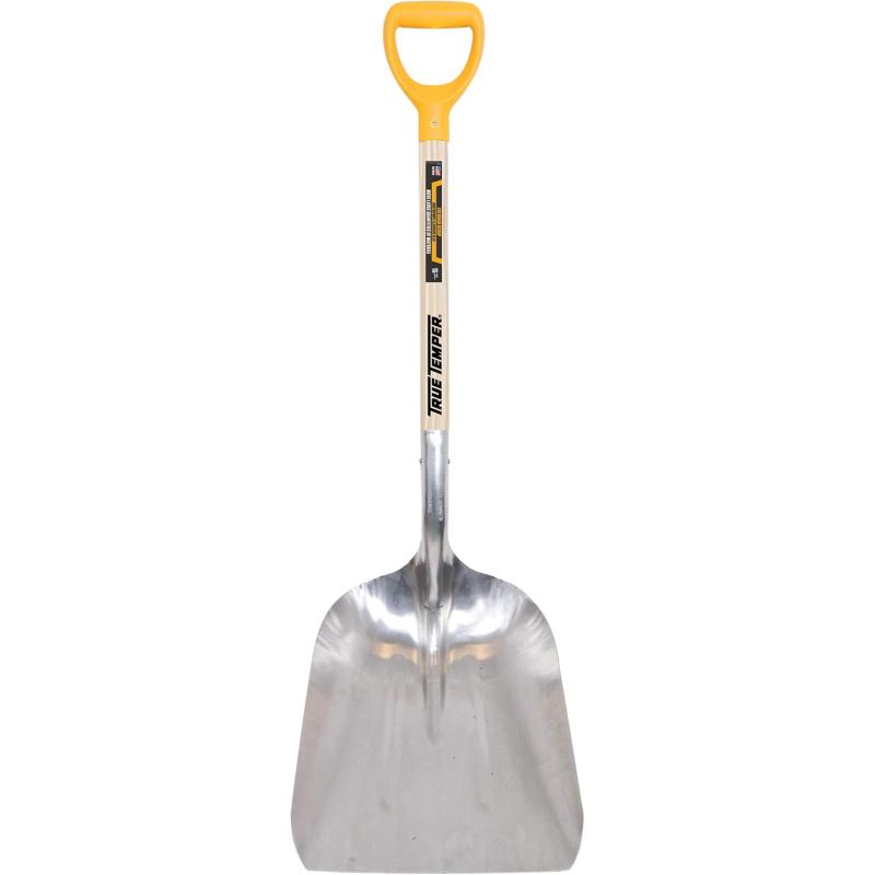 imageTrue Temper 1681400 Aluminum Scoop Shovel with Hardwood DGrip Handle 27 Inch